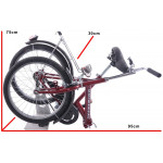 Retro skladací bicykel Fuzlu 20'' Universal / Universe 1 prevodový 15" bordová